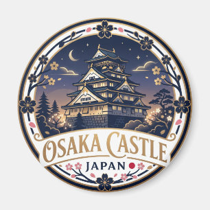 Imán Castillo de Osaka por la Noche Japón