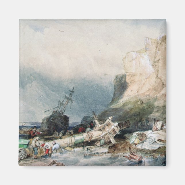 Imán Castillo de Tynemouth, Tyne y Wear, con Wreck (Frente)