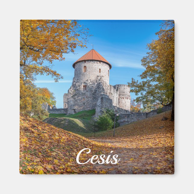 Imán Castillo medieval rodeado de bosques (Frente)