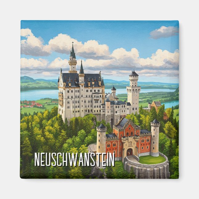 Imán Castillo Neuschwanstein Viaje Alemania (Frente)