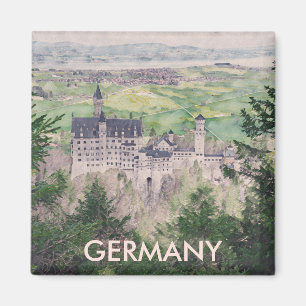 Imán Castillo Retro Neuschwanstein en Alemania