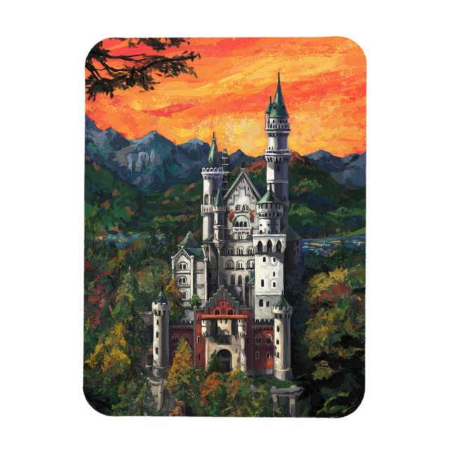 Imán Castillo Schloss Neuschwanstein (Vertical)