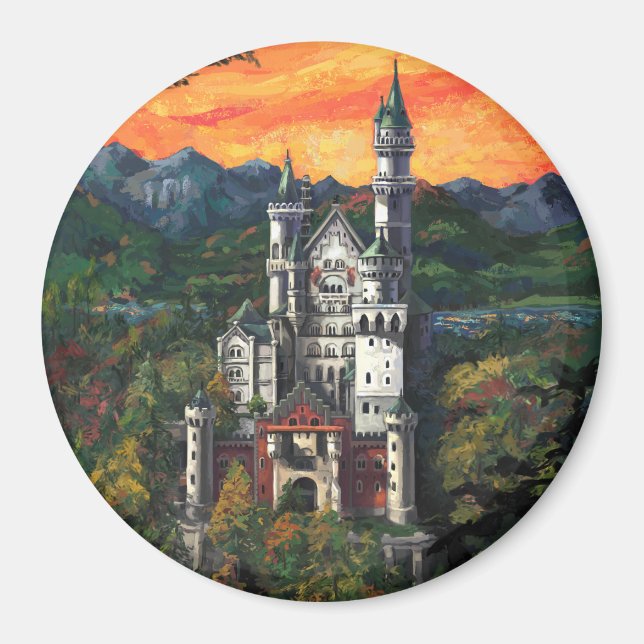 Imán Castillo Schloss Neuschwanstein (Frente)