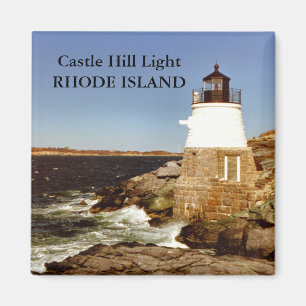 Imán Castle Hill Light, Rhode Island Magnet