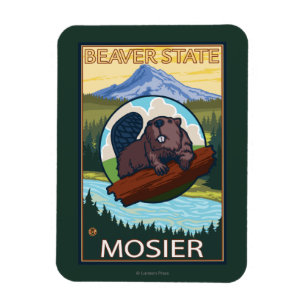 Imán Castor y capilla del Mt. - Mosier, Oregon