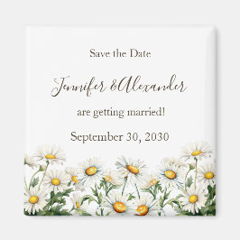 Imán Casual Country Wedding Daisy Save the Date