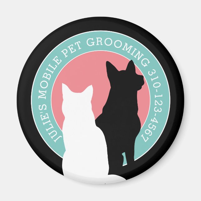 Imán Cat and Dog Mobile Pet Groomer (Frente)