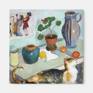 Imán Cat and Still Life, August Macke