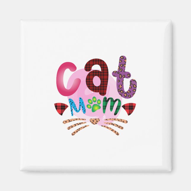 Imán Cat Art Cat Mom_2 (Frente)