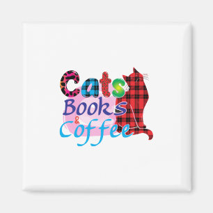 Imán Cat Art Cats Libros Café_2