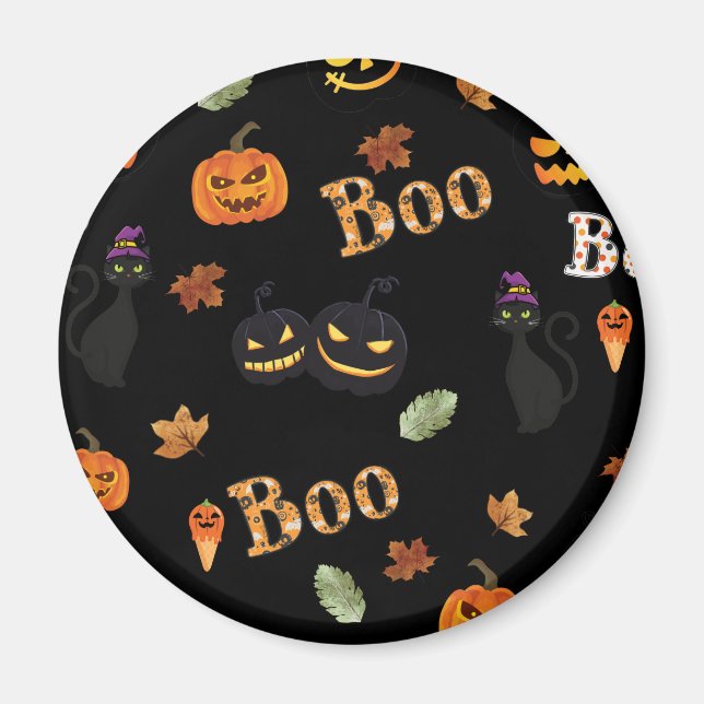 Imán Cat Boo Halloween (Frente)