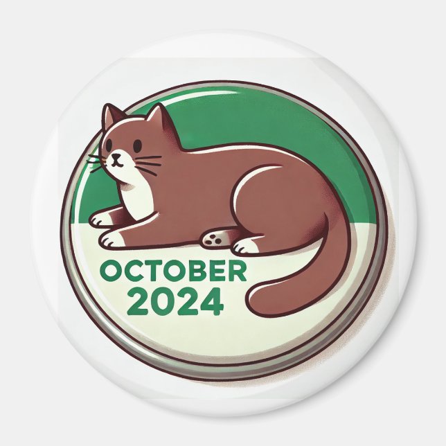 Imán Cat, Brown y White (Frente)