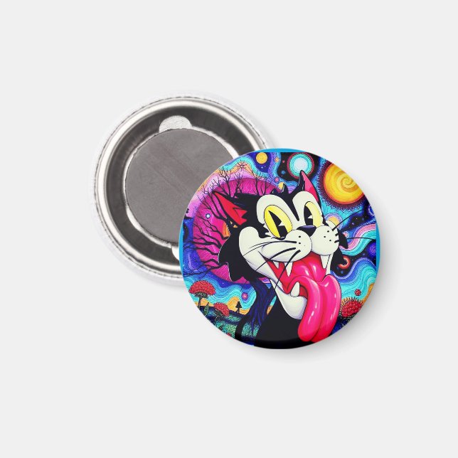 IMÁN CAT CARTOON (Anverso/Reverso)