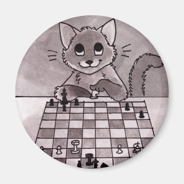 Imán Cat Chess Magnet (Frente)