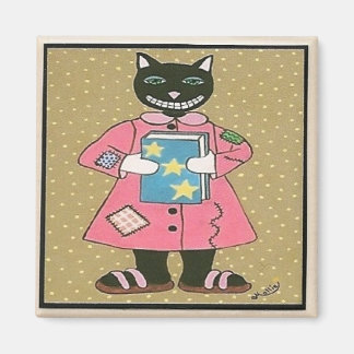 Imán CAT de arte folclórico