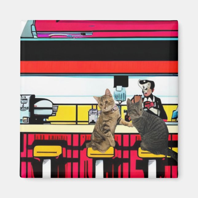 Imán Cat Diner (Frente)