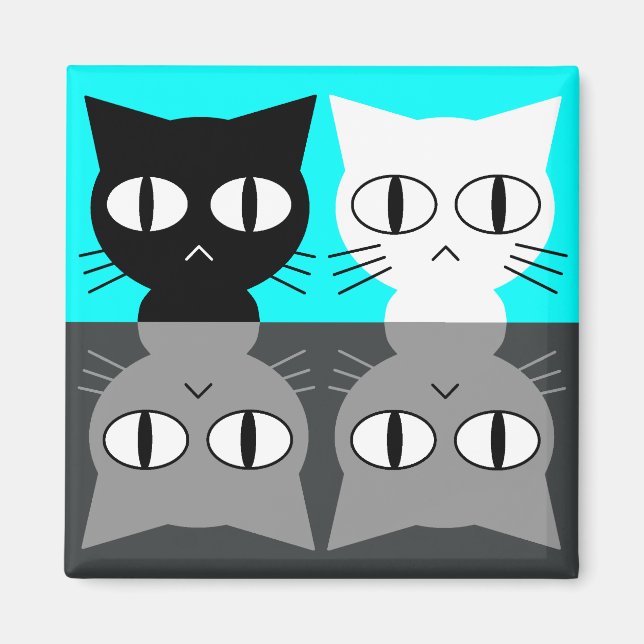 Imán cat dirty clean dishwasher magnet (Frente)