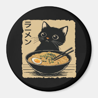 Imán Cat eating ramen 