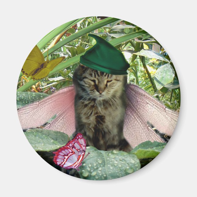 Imán Cat Fairy Elf Magnet (Frente)
