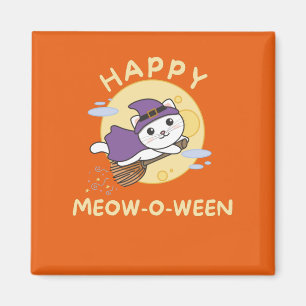Imán Cat Happy Halloween Happy Meow-o-ween