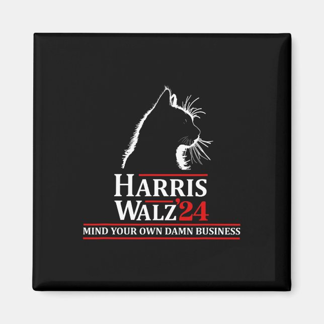 Imán Cat Harris Walz 2024 Kamala Harris 2024 Tim Walz 2 (Frente)
