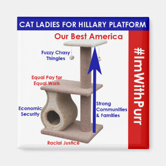 Imán Cat Ladies para la plataforma Hillary