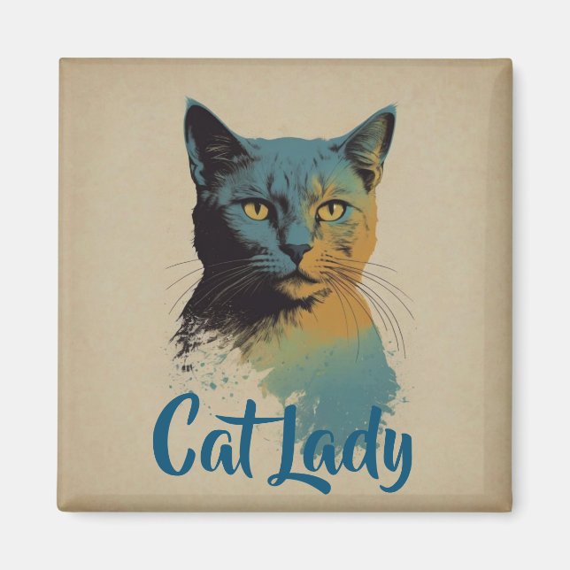 Imán Cat Lady Magnet (Frente)