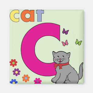 Imán Cat Letter C