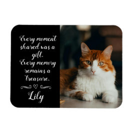 Imán Cat Loss Memorial Personalized Photo Pet Name