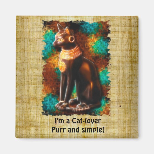 Imán "CAT LOVER" Fun Egyptian Bastet Cat Magnet (Frente)