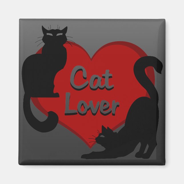 Imán Cat Lover Magnet Kitty Cat Fridge Magnet Personali (Frente)