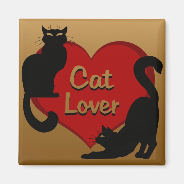 Imán Cat Lover Magnet Kitty Cat Fridge Magnet Personali (Frente)
