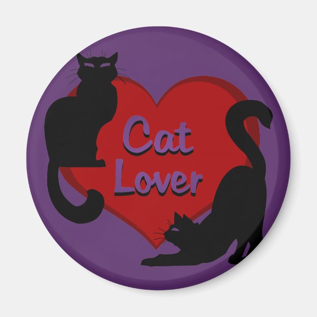 Imán Cat Lover Magnet Kitty Cat Fridge Magnet Personali (Frente)