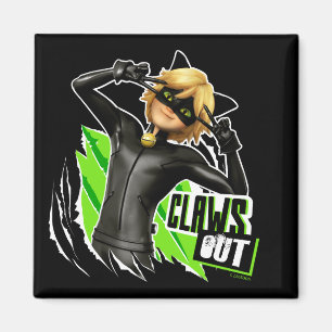 Imán Cat Noir Gráfica de Clawga Out