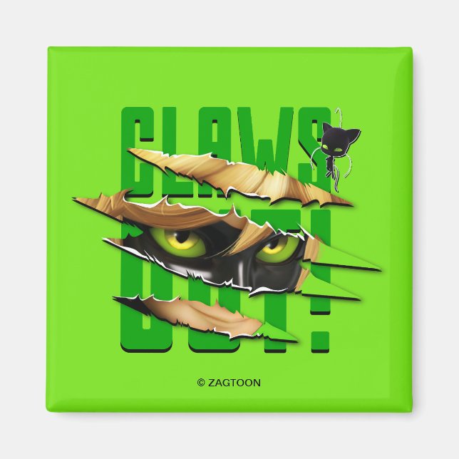 Imán Cat Noir & Plagg | Clawout (Frente)