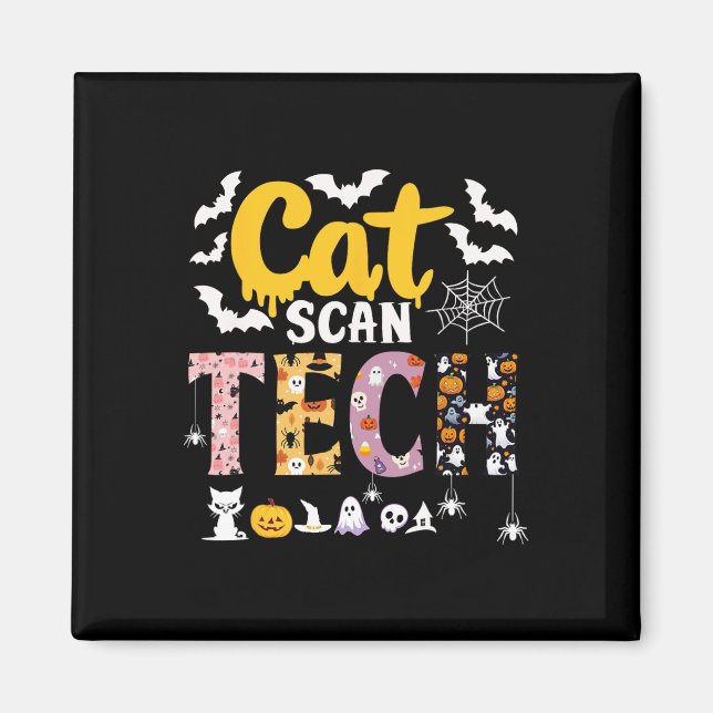 Imán Cat Scan Ct Rad Tech Halloween Costume Spider Fly (Frente)