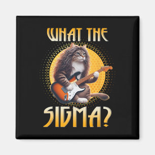 Imán Cat Sigma Shirt Funny Sigma Brainrot Meme Rizz Sig