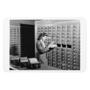 Imán Catálogo de tarjetas para mujeres y bibliotecas