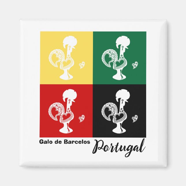 Imán Catálogo portugués de Barcelos colorido (Frente)