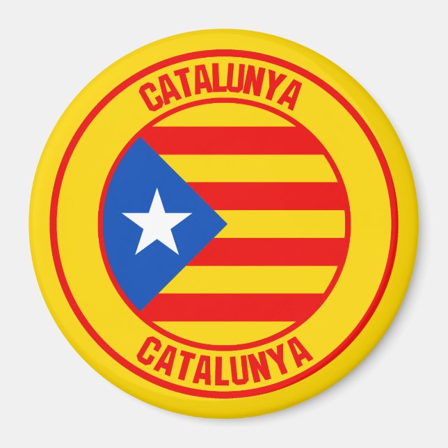 Imán Cataluña redonda de Emblem (Frente)