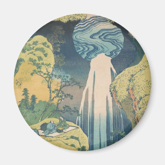 Imán Catarata Amida de Hokusai Japón Catarata  (Frente)