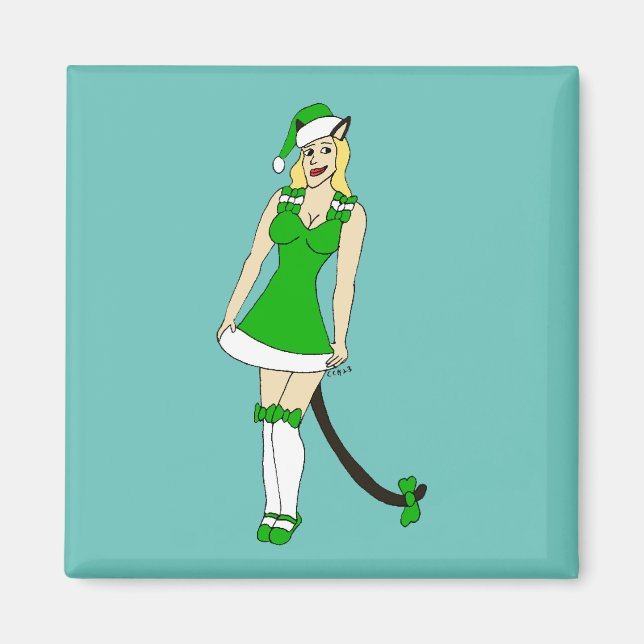 Imán Catarata de Navidades verdes (Frente)