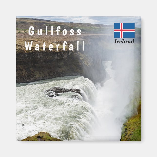 Imán Catarata Gullfoss - Sudoeste de Islandia (Frente)