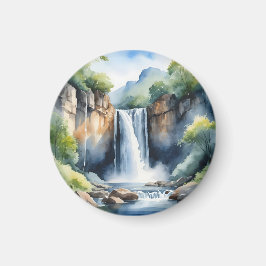 Imán Catarata pintada con acuarela