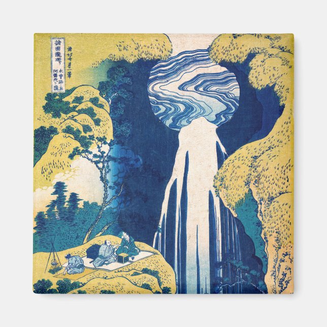 Imán Cataratas de Katsushika Hokusai - Amida (Frente)