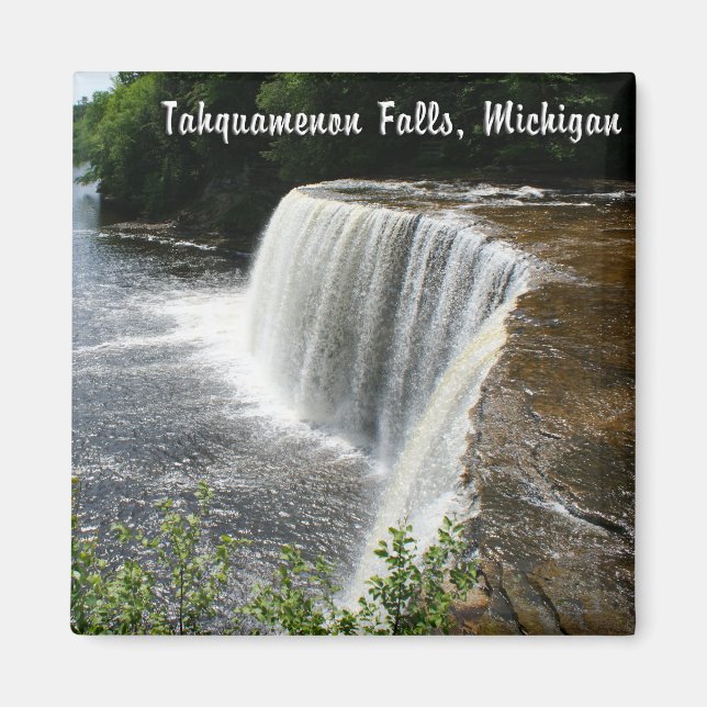 Imán Cataratas de Tahquamenon, paraíso, Michigan (Frente)