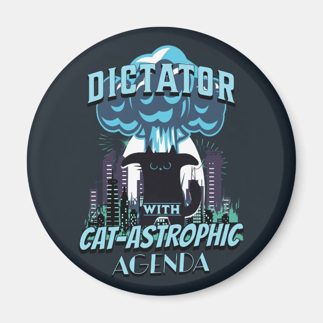 Imán Catastrófico Diseño de Gatos Graciosos (Frente)