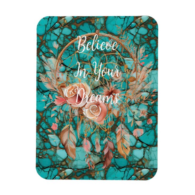 Imán Catcher del sueño turquesa (Vertical)