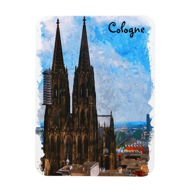 Imán Catedral de Colonia Alemania (Vertical)