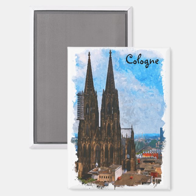 Imán Catedral de Colonia Alemania (Anverso/Reverso)